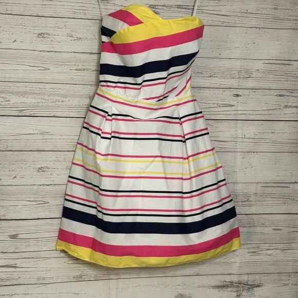 Lilly Pulitzer Women's Strapless Stripe "Felicity" Dress S10 - Picture 2 of 8